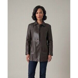 Vintage Couture by J. Park Genuine Leather Brown Jacket | Size Medium
